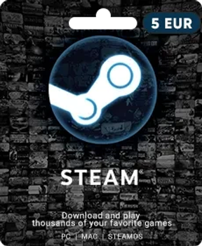 Подарункова карта Steam на 5 євро тільки для Euro