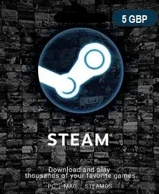 Картка поповнення Steam на 5 фунтів стерлінгів тільки для GBP