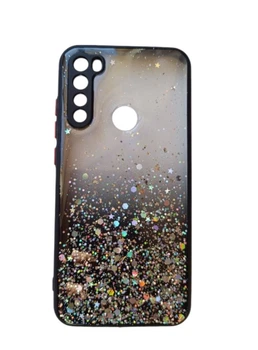 Чехол Stardust с цветными бортиками для Xiaomi Redmi Note 8 Черный