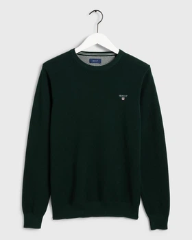 Світшот GANT Dark Green Cotton Pique Crew 80021 2XL