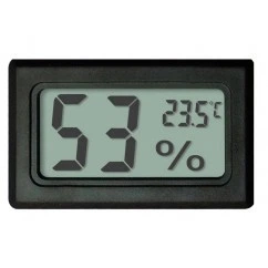 Термометр / гигрометр - ЖК дисплей - черный, -40...70°C, 10...95%RH