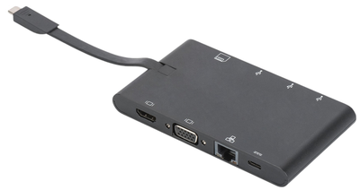 Stacja dokująca Digitus Universal Travel Docking Station USB Type-C Black (DA-70865)