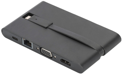 Stacja dokująca Digitus Universal Travel Docking Station USB Type-C Black (DA-70865)