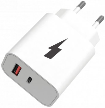 Ładowarka sieciowa Winner Group USB-C + USB-A PPS QC PD 20 W White (8591194115080)