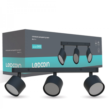 Накладной поворотный светильник Ledcoin ML411-3 GX53 черный