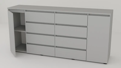 Комод Алекса СН-1441 /55 190х55х90 см серый