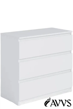 Комод AVVS tech на 3 ящика 80х75,5х40 Белый