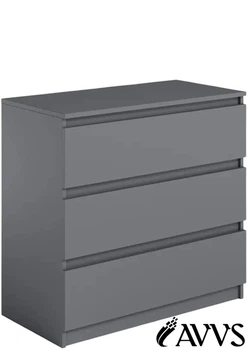Комод AVVS tech на 3 ящика 80х75,5х40 Антрацит