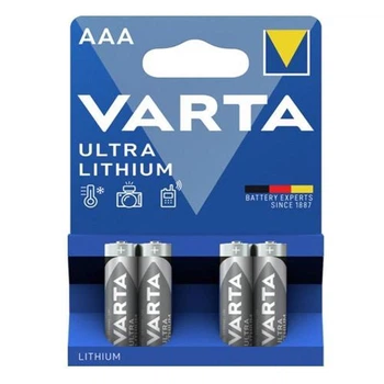 Батарейка LR03 Varta Ultra Litium (блистер по 4шт) AAA (58638)