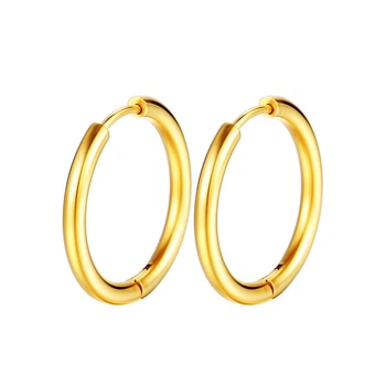 Сережки Конго Ring нерж.сталь 23х2,5 мм Ø 18 мм 1 пара Золотистий (ФН2325с49)