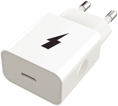 Ładowarka sieciowa Winner Group USB-C PD 20 W z kablem Lightning White (8591194099595)