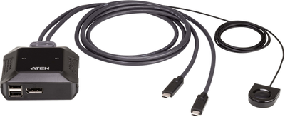 Przełącznik KVM ATEN US3312 USB-C DisplayPort 4K Black (US3312)