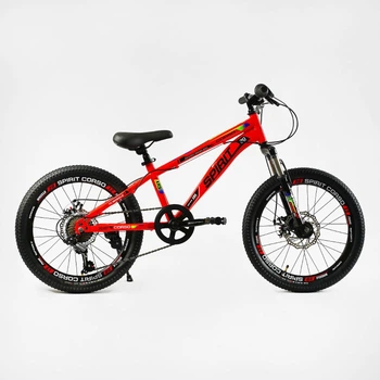 Спортивний гірський велосипед 20 дюймів CORSO SPIRIT TK-20697 7 швидкостей Shimano червоний