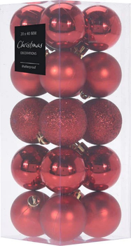 Набор елочных украшений Christmas Decoration 20 х 4 см Красный (8719202602470)