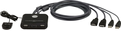 KVM-перемикач ATEN CS22HF 2-Port HDMI Black (4710469341304)