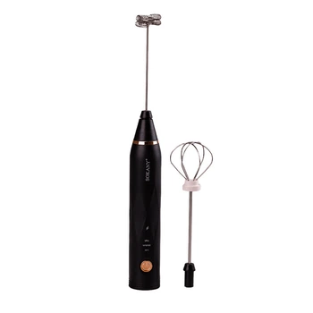 Спінювач молока Sokany SK-201A Hand Mixer USB 1200mAh White капучинатор для молока Чорний 4734473