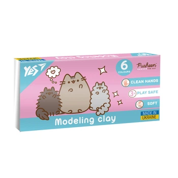Пластилін Pusheen 6 кольорів 120 г YES (540651)