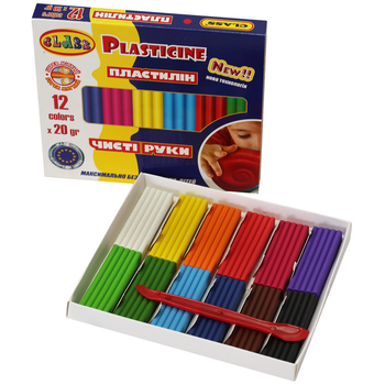 Пластилін СLASS Чисті руки MAXI 12x20 г ECO (7646C)