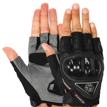 Мотоперчатки с открытыми пальцами Scoyco 146D размер XL Black-Grey
