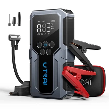 Пусковий автомобільний пристрій Jump Starter UTRAI Jstar 9 1500А / 15000mAh з вбудованим компресором для підкачки шин 150 PSI