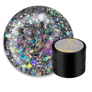 Глиттерный гель Saga Professional Galaxy Glitter 05 прозрачный с голографическими глиттерными частичками 8 мл (2100994246731)
