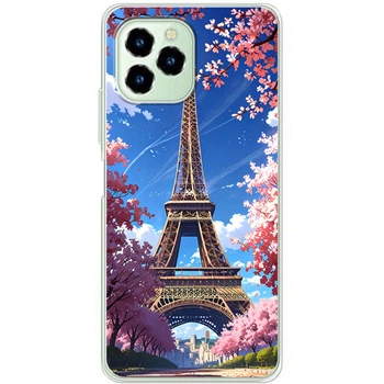 Силиконовый Чехол с Картинкой для Oukitel C21 Pro Принт (Париж, Эйфелева Башня) (59668-ysm036)