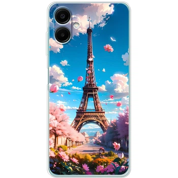 Силиконовый Чехол с Картинкой для Samsung Galaxy A06 (A065) Принт (Париж, Эйфелева Башня) (59172-ysm035)