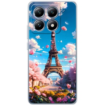 Силиконовый Чехол с Картинкой для Xiaomi 14T Принт (Париж, Эйфелева Башня) (60122-ysm035)