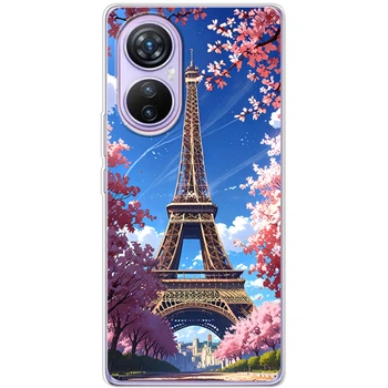 Силиконовый Чехол с Картинкой для Blackview A200 Pro Принт (Париж, Эйфелева Башня) (59482-ysm036)