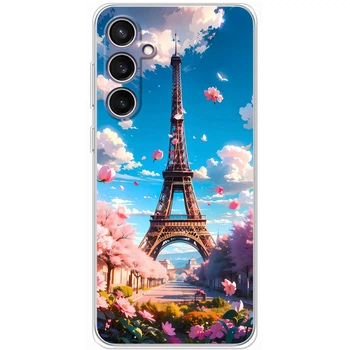 Силиконовый Чехол с Картинкой для Samsung Galaxy S24 FE (S721) Принт (Париж, Эйфелева Башня) (60121-ysm035)