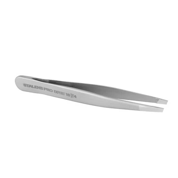 Пинцет для бровей Staleks PRO Expert 10 Type 4, узкие скошенные кромки, 9 см (2000994161556)