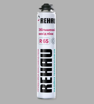 Пена монтажная профессиональная под пистолет Rehau всесезонная, 65 л.