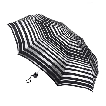 Женский зонт Fulton L354 Minilite-2 Silver Stripes (Серебряные полосы)