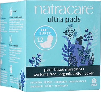 Прокладки, 12 шт - Natracare Ultra Super Period Pads 12шт (817342-148454)