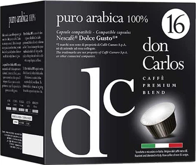 Кава в капсулах Dolce Gusto Don Carlos Puro Arabica, 16 капсул