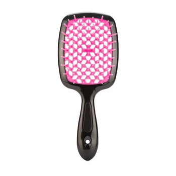 Расческа для волос Hollow Comb Superbrush Plus черный с розовым