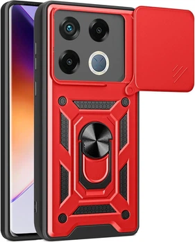 Чехол Hide Shield для Infinix GT 20 Pro / X6871 бампер противоударный с подставкой кольцом Red