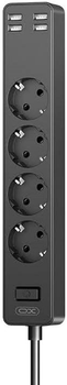 Мережевий фільтр-подовжувач XO WL10 2 Розетки + 3 USB 1.8 м (WL10)
