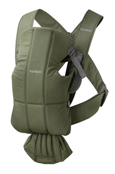 Рюкзак-кенгуру BabyBjorn Mini Woven Dark green, 7317680210401