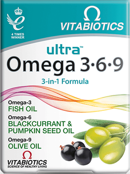 Suplement diety Vitabiotics Ultra Omega 3 6 9 kwasy omega 60 kapsułek (5021265245611)