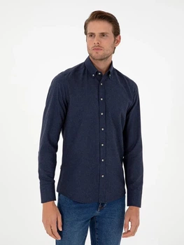 Рубашка мужская Pierre Cardin G021GL004-000-2093579(lacivert) M Темно-синяя (8683858074779)