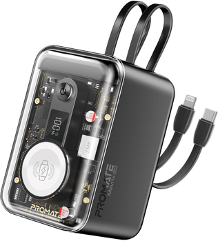 УМБ Promate Mavrix-20 20000 mAh USB-С/USB-A/Lightning Apple Watch Charger Black (mavrix-20.black)