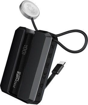 УМБ Promate Neo-10 10000 mAh USB-С конектор Apple Watch Charger Black (neo-10.black)