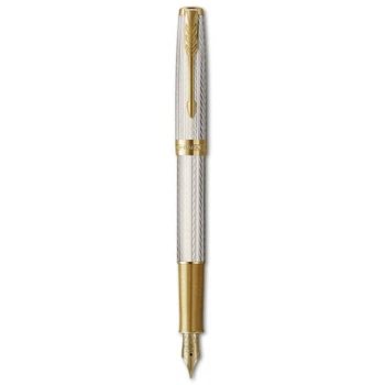 Ручка перьевая Parker SONNET 17 Silver Mistral GT FP18 F (88 611)