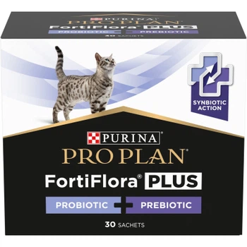 Пробиотическая добавка для животных Purina Pro Plan FortiFlora Plus Для кошек и котят для поддержания нормальной микрофлоры кишечника 30 x 1.5 г (8445290507495)