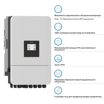 Інвертор гібридний 15kW Deye SUN-15K-SG05LP3-EU-SM2, трифазний