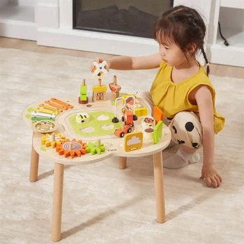 Игровой развивающий центр Viga Toys Деревянный развивающий столик Ферма (44657)
