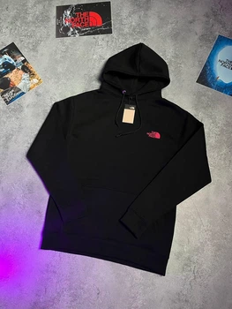 Худи унисекс с рисунком розовых гор the north face размер L черного цвета