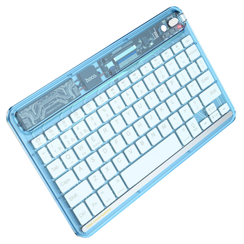 Клавіатура HOCO S55 Transparent Discovery edition wireless BT keyboard (English version) Ice Blue Mist (6931474778871 )