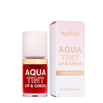 Жидкая помада тинт для губ и щек topface Aqua Tint Lip & Cheek на водной основе 10 мл (РТ215), 02 Strawberry Jam Красный